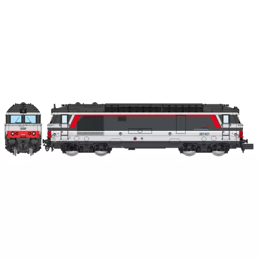 Locomotive diesel BB 67421 - NEVERS livrée “multiservice” - Ree Modèles NW338S - SNCF - N 1/160 - EP. V-VI - Digital Sound - 2R