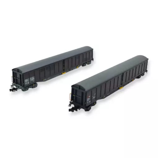 Wagons à parois coulissantes Hobbytrain H23440 - N 1/160 - SBB Cargo