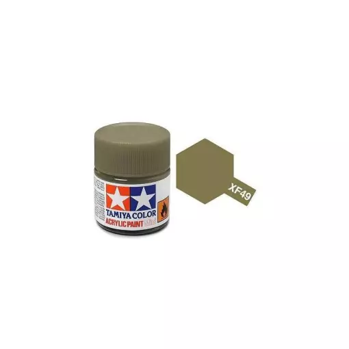 Peinture acrylique en pot -Kaki MAT XF49 - TAMIYA 81749 - 10ml