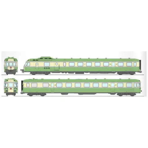 Autorail diesel RGP 1 X-2728 - Ree Modèles MB259SAC - HO 1/87 - SNCF/TEE - Ep III/IV - Digital sound - 3R
