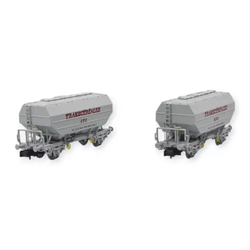 Coffret 2 wagons céréaliers - REE Modèles NW310 - N 1/160 - SNCF - EP IV