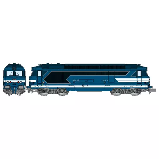 Locomotive diesel BB 67465 - CAEN livrée bleue - Ree Modèles NW334S - SNCF - N 1/160 - EP. IV - Digital Sound - 2R