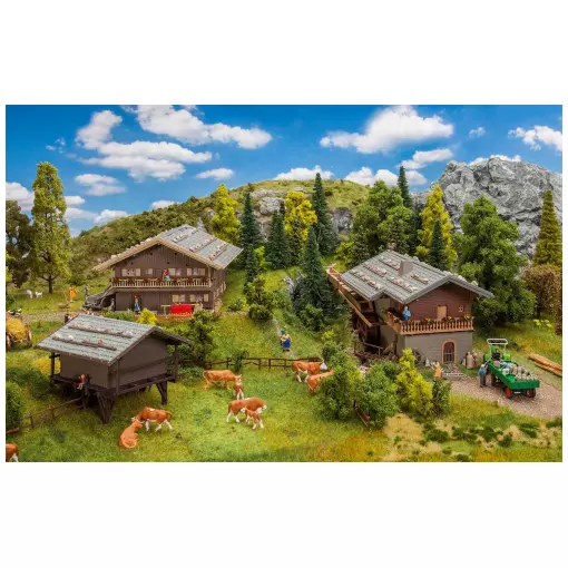 Coffret Promotionnel Village Alpin - Faller 190139 - 355 Pièces - Echelle HO 1/87