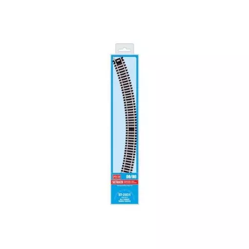 4 curved rails radius 505 mm 45° Peco ST2031 - HO : 1/87 - Code 100