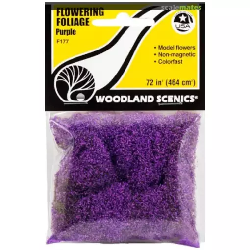 Woodland Scenics F177 Purple Floral Flocking Bag - HO 1/87 - 464 cm² - Woodland Scenics