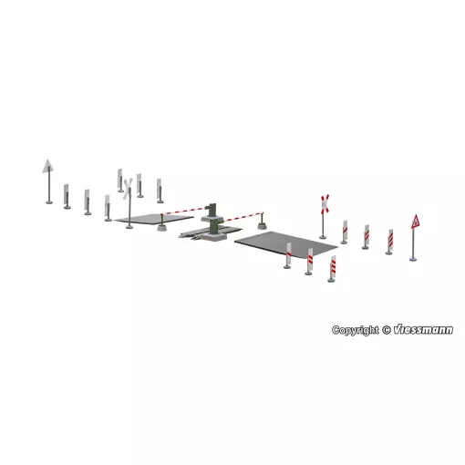 Viessmann 5108 automatische overwegbomen - HO 1/87 - lengte 63 mm