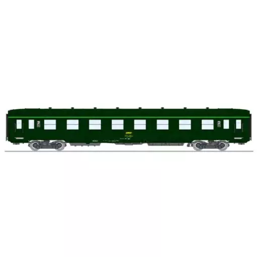 Une voiture DEV B8 ex-A8 U53 vert REE MODELES VB397 - SNCF - HO 1/87 - Ep IV/V