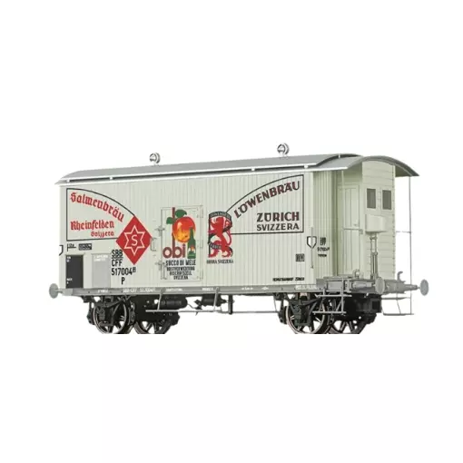 Wagon de marchandises couvert K2 "Salmenbräu" - Brawa 50972 - HO 1/87 - CFF - EP III - 2R