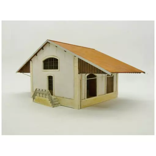 2-door PLM hall - Wooden Model 102008 - HO 1/87