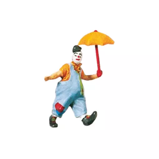 Clown figure with umbrella Preiser 29001 - HO 1:87