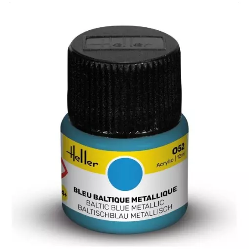 Peinture Acrylique 052 - Bleu Baltique Métallique - Heller 9052 - 12ML