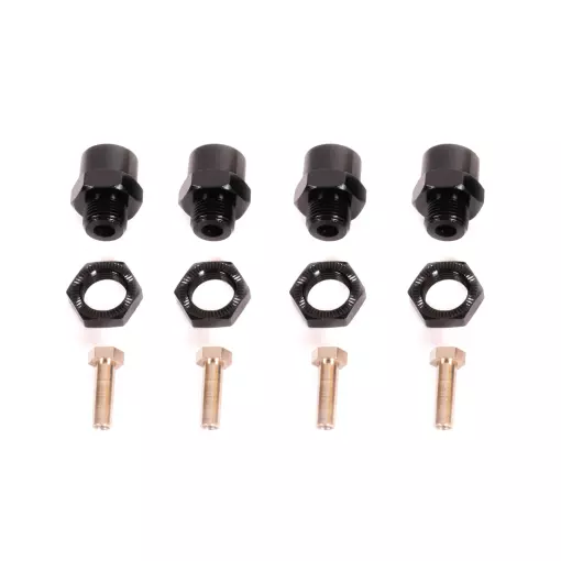 4 adaptateurs noirs hexa de 12mm vers 17mm - T2M T422674N - 1/10