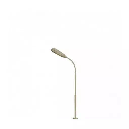 Gebogene Straßenlaterne, rechteckiger Kopf LED - Höhe 105 mm BRAWA 84031 - HO 1/87