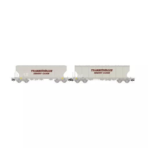 Coffret de wagons silo à grains "Transcéréales – Esmery-Caron" - JOUEF HJ6314 - SNCF - HO 1/87 - EP. V - 2R