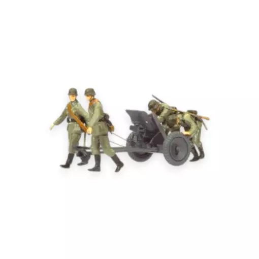 Arme anti-char 3.7 cm PAK L/45 avec 4 personnages à peindre