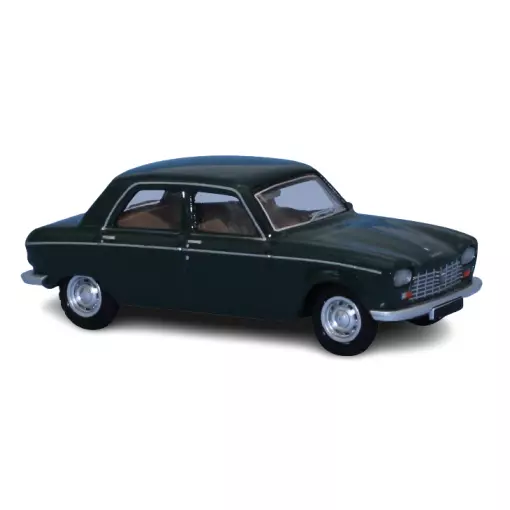 Voiture Peugeot 204 berline de 1968, livrée verte SAI 6255 - HO 1/87