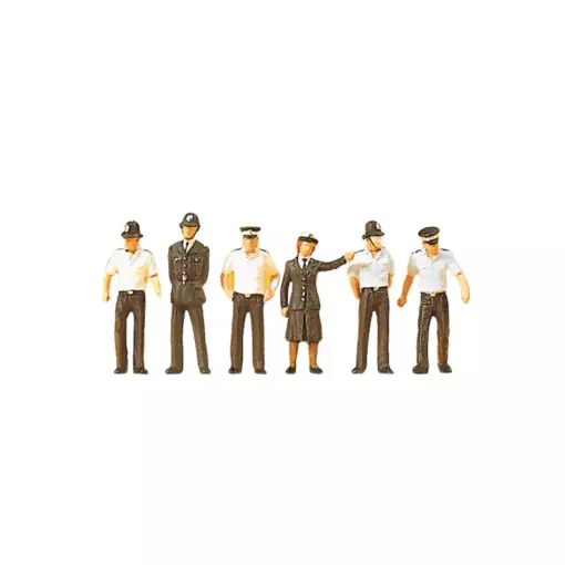 Pack of English policemen in Preiser uniform PR10371 - HO 1/87