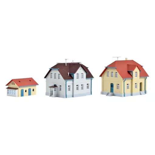 Pack de 3 maisons miniatures KIBRI 36827 - Z 1/220