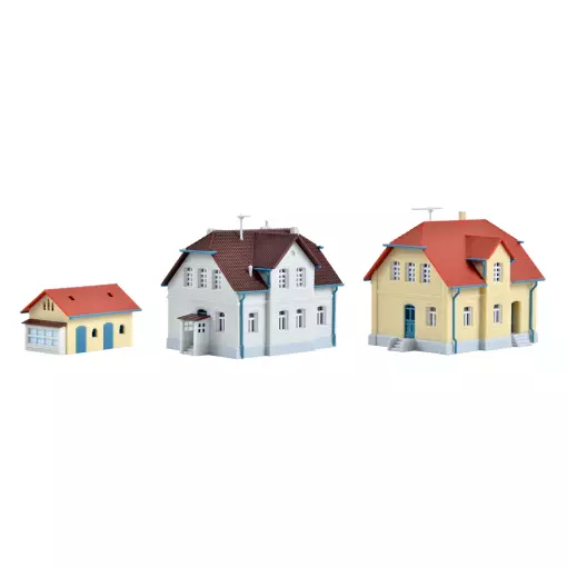 Pack de 3 maisons miniatures - Kibri 36827 - Z 1/220