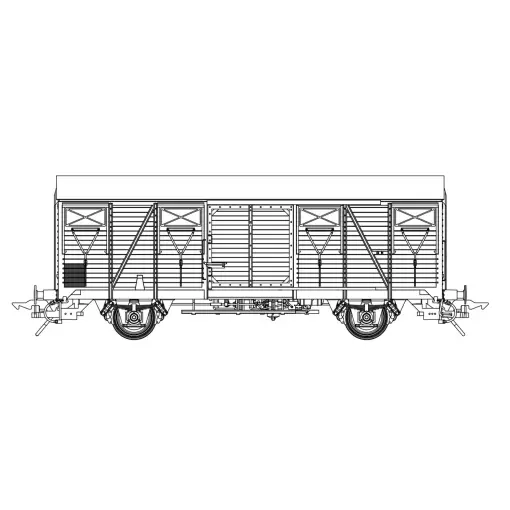 Wagon couvert UIC - Lenz 42245-06 - SNCF - 0 1/43 - 2R - EP III