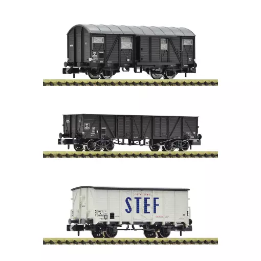 Coffret de 3 Wagons de Marchandises - FLEISCHMANN 880904 - N 1/160 - SNCF - EP III