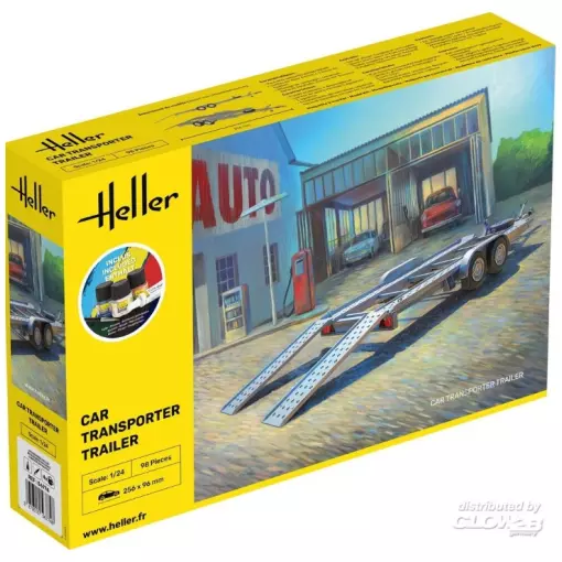  Remorque de transport de voitures - HELLER 56774 - 1/24