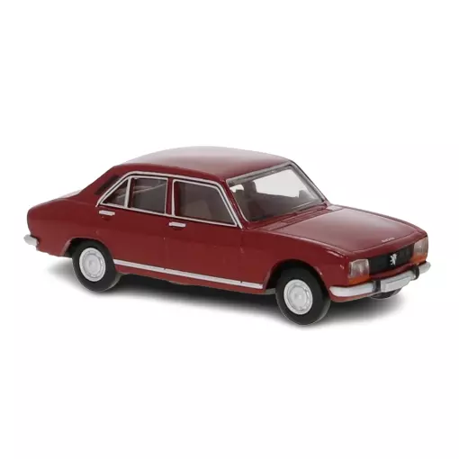 Voiture Peugeot 504 berline rouge bordeaux BREKINA 29119 SAI 2085 - HO 1/87