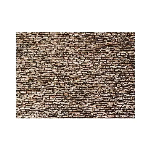 Plaque de mur Pierre de Taille FALLER 222566 - 250 x 125 x 0.5 mm - N : 1/160