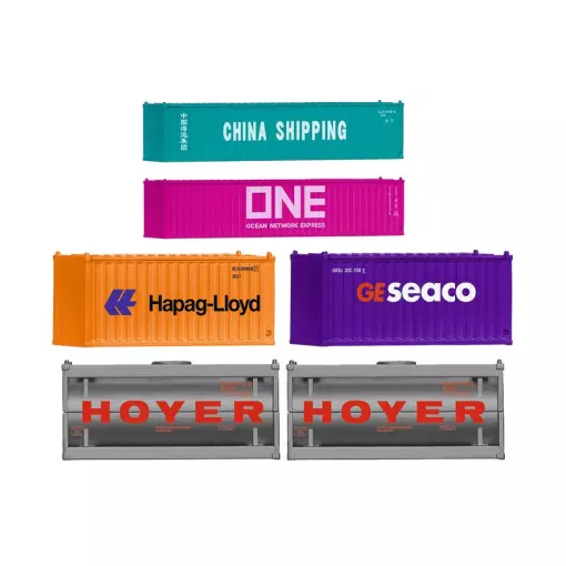 Set of 6 MARKLIN START UP 72453 containers - HO 1/87