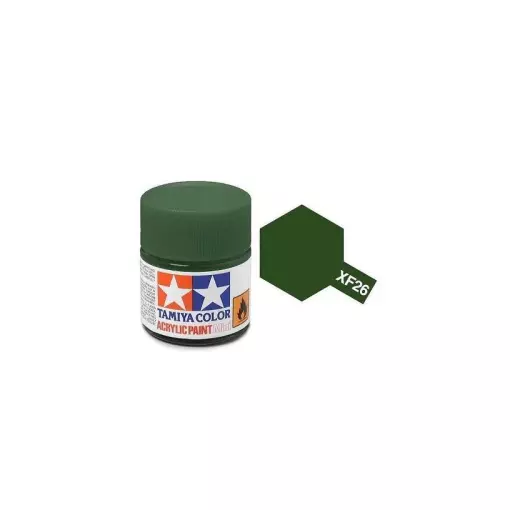 Peinture acrylique en pot - Vert foncé MAT XF26 - TAMIYA 81726 - 10ml