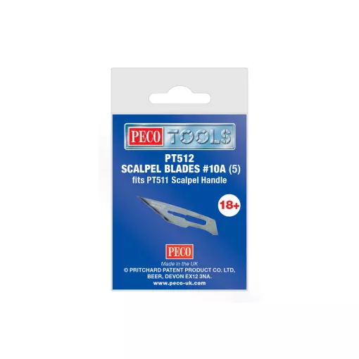 Lot de 5 lames de précision n°10A - Peco PT512