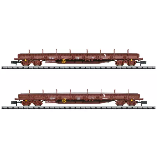 Coffret de 2 wagons plat - Trix 18290 - HO 1/87 - SNCF - EP VI - 2R