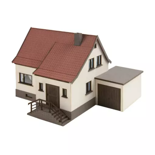 Einfamilienhaus mit Garage Miniatur NOCH 63606 - N 1/160