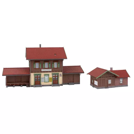 Gomadingen station FALLER 110146 HO 1/87 - 248x105x135mm and 112x80x58mm