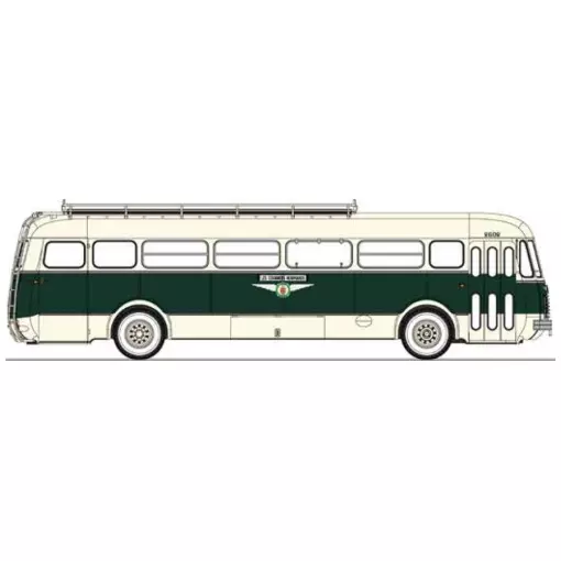 Coach Renault "Transcar" Green/Cream Calvados 14 REE MODELES CB122 - HO 1/87