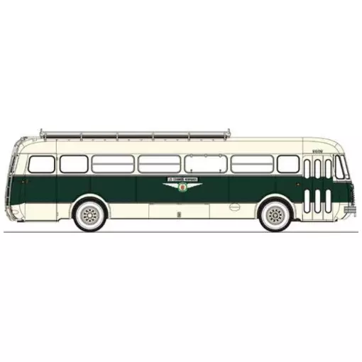Autocar Renault "Transcar" Vert/Crème Calvados 14 - Ree Modèles CB122 - HO 1/87
