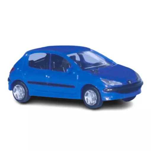 Véhicule Peugeot 206 Bleu - SAI 2161 - HO 1/87
