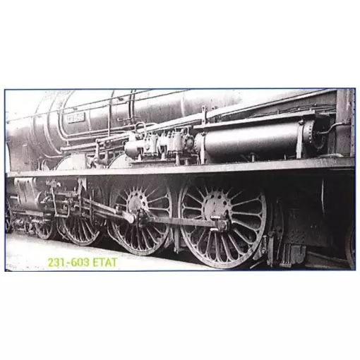 STATE steam locomotive Pacific 231-603, Batignolles, tender 22516, "La Nestor Léonard".