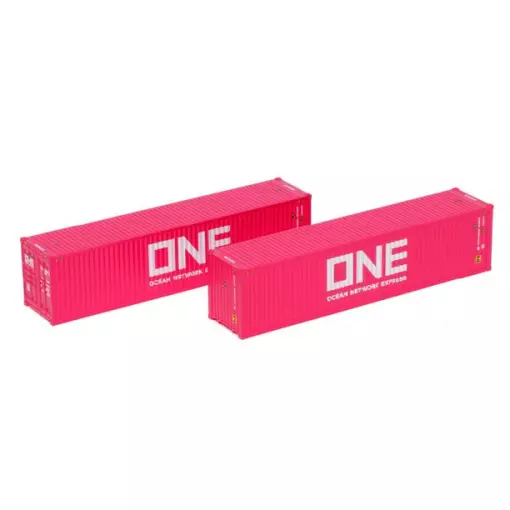Pack of 2 40-foot containers "One" KATO 23-580A - N 1/160