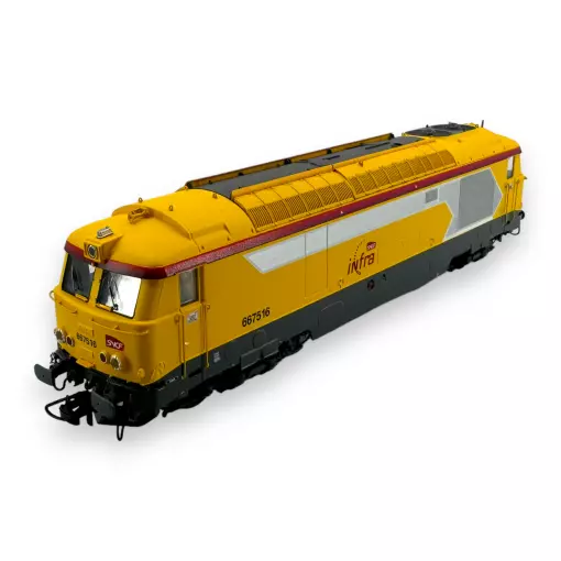 Locomotive Diesel BB67516 INFRA "Longueau" Analogique REE MODELES MB170 - SNCF - HO
