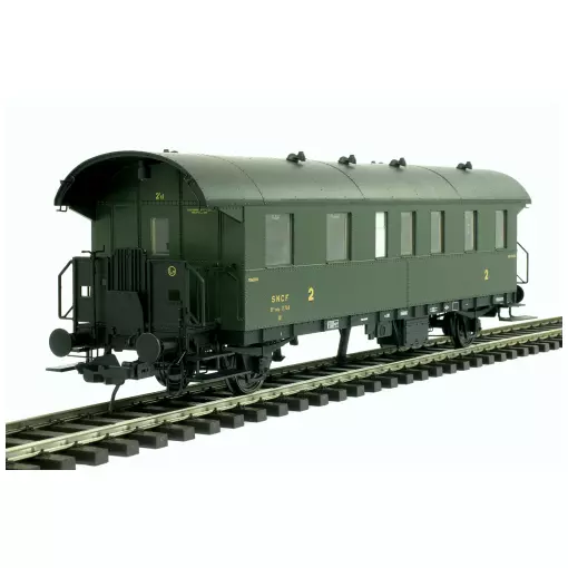 Wagon boîte à tonnerre verte 2e classe - Lenz 41110-31 - O 1/43 - SNCF - Ep III