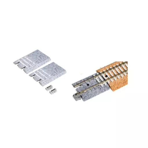 2 éclisses de plate-forme Unitrack - Kato 2-099 - HO 1/87