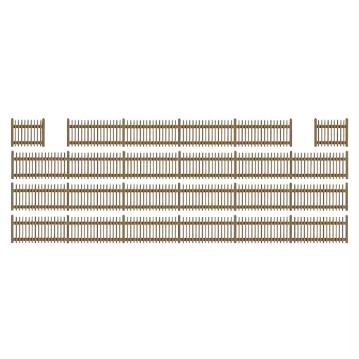 Clôtures en bois 120cm - Busch 6007 - HO 1/87 