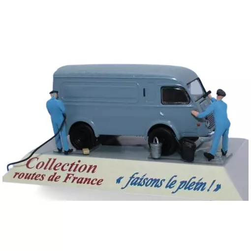 Renault 1000 kg gris avec 2 pompistes et accessoires - SAI 1933 - HO 1/87