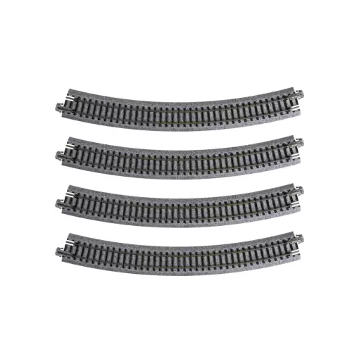 4 rails courbes R381mm 30° - Kato K20-140 - N 1/160 - 2R