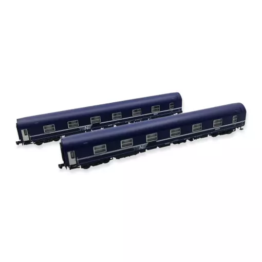 Set van 2 slaaprijtuigen Arnold T2 HN4405 - N 1/160 - SNCF - EP V / VI