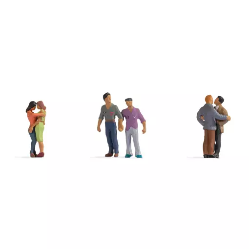 Pack of 3 same-sex couples NOCH 15511 - HO : 1/87th