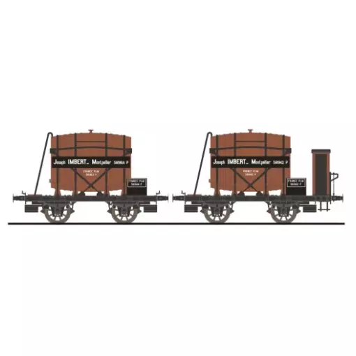 COFFRET DE 2 WAGONS FOUDRES IMBER - MAKETTE 4503 - HO 1/87 - SNCF - EP II - 2R