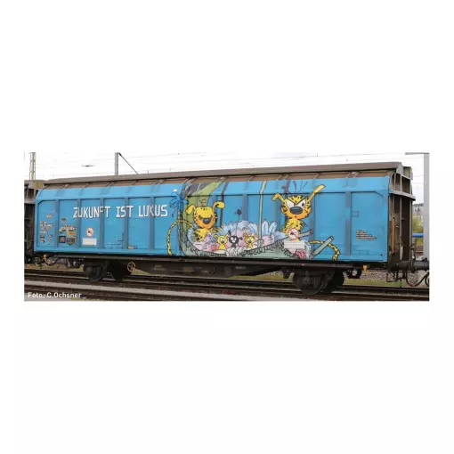 Wagon Parois coulissantes Hbbillns - HobbyTrain 24666 - N : 1/160 - CFF - EP. VI  