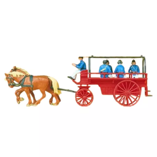 Pompiers et Equipement - Année 1900 - PREISER 30427 - HO : 1/87 